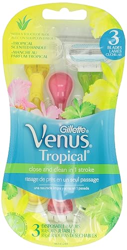 Gillette Venus Tropical Women's Disposable Razor, 3+1 Count, Womens Razors / Blades Beauty & Personal Care Gillette Venus