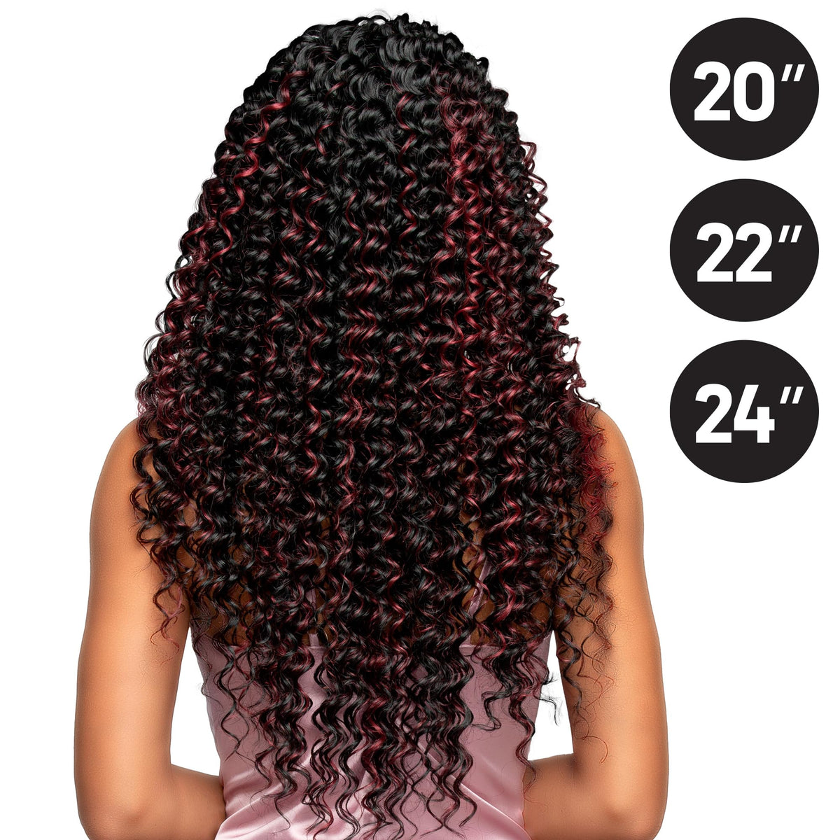 BOBBI BOSS Miss Origin CORE Synthetic Weave Multi Bundle DEEP WAVE (20, 22, 24 inch) (2 Dark Brown)