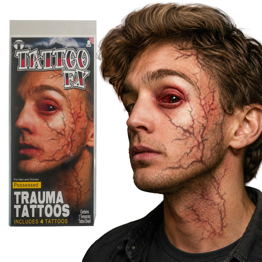 Tinsley Transfers Possessed Trauma Tattoo Makeup Adult Accessory