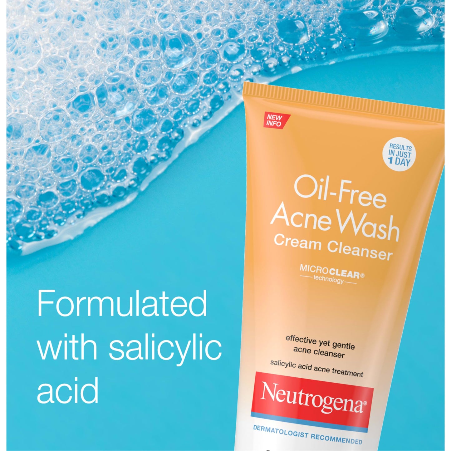 Neutrogena Acne Wash Cream Cleanser 6.7 Ounce (200ml) (Pack of 2) Beauty & Personal Care Neutrogena