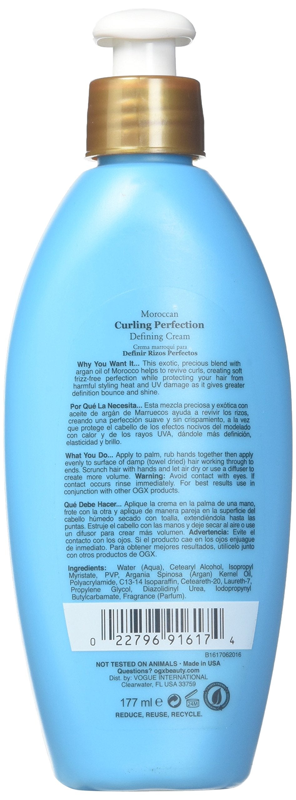 Ogx Moroccan Curl Perfection Defining Cream 6 Ounce (177ml) Beauty & Personal Care OGX