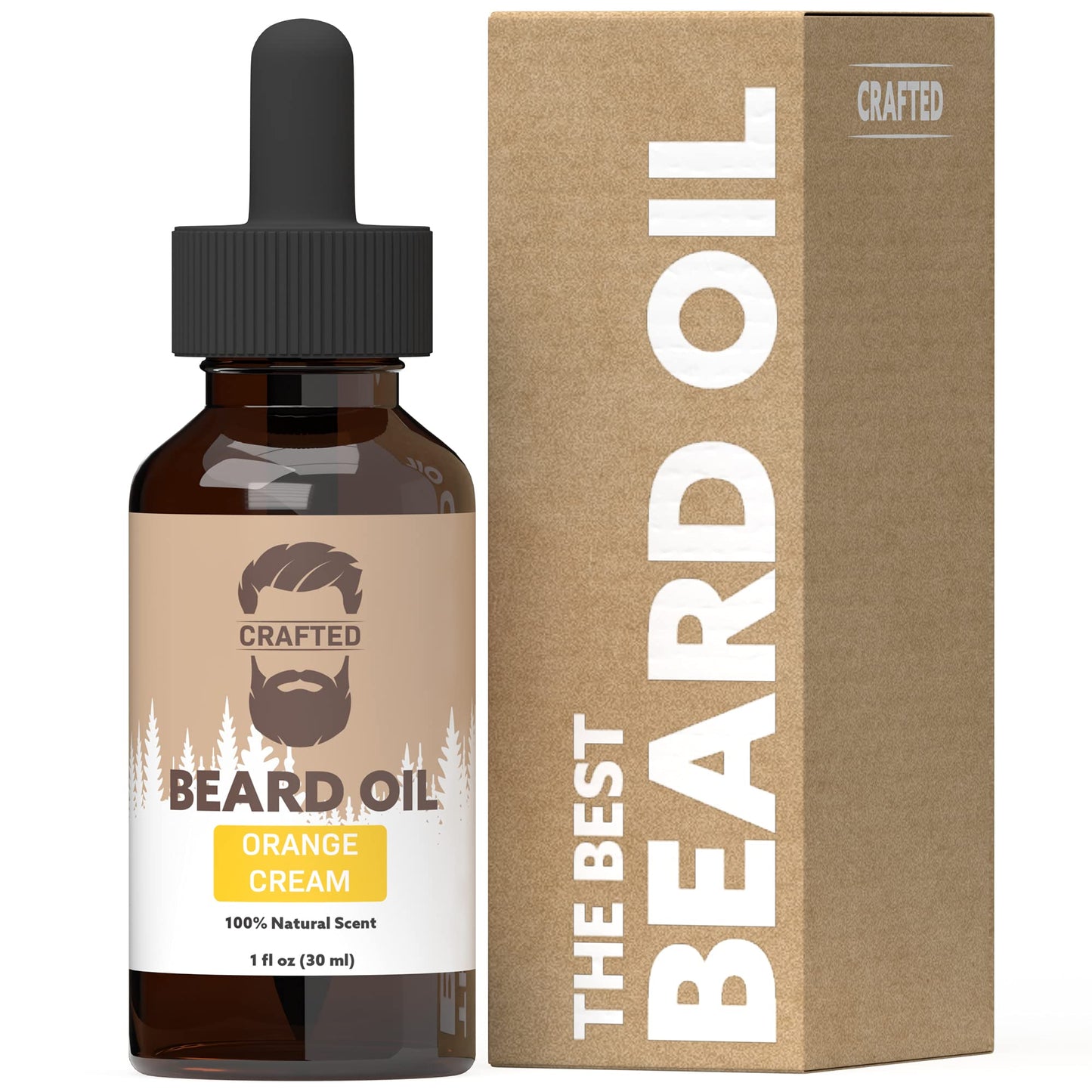 Beard Oil by Crafted Beards - Beard Oil Conditioner - Leave Your Beard Feeling Amazing - All Natural Ingredients - No Residue - Mustache Oil - 1oz Beauty and Personal Care Crafted Beards