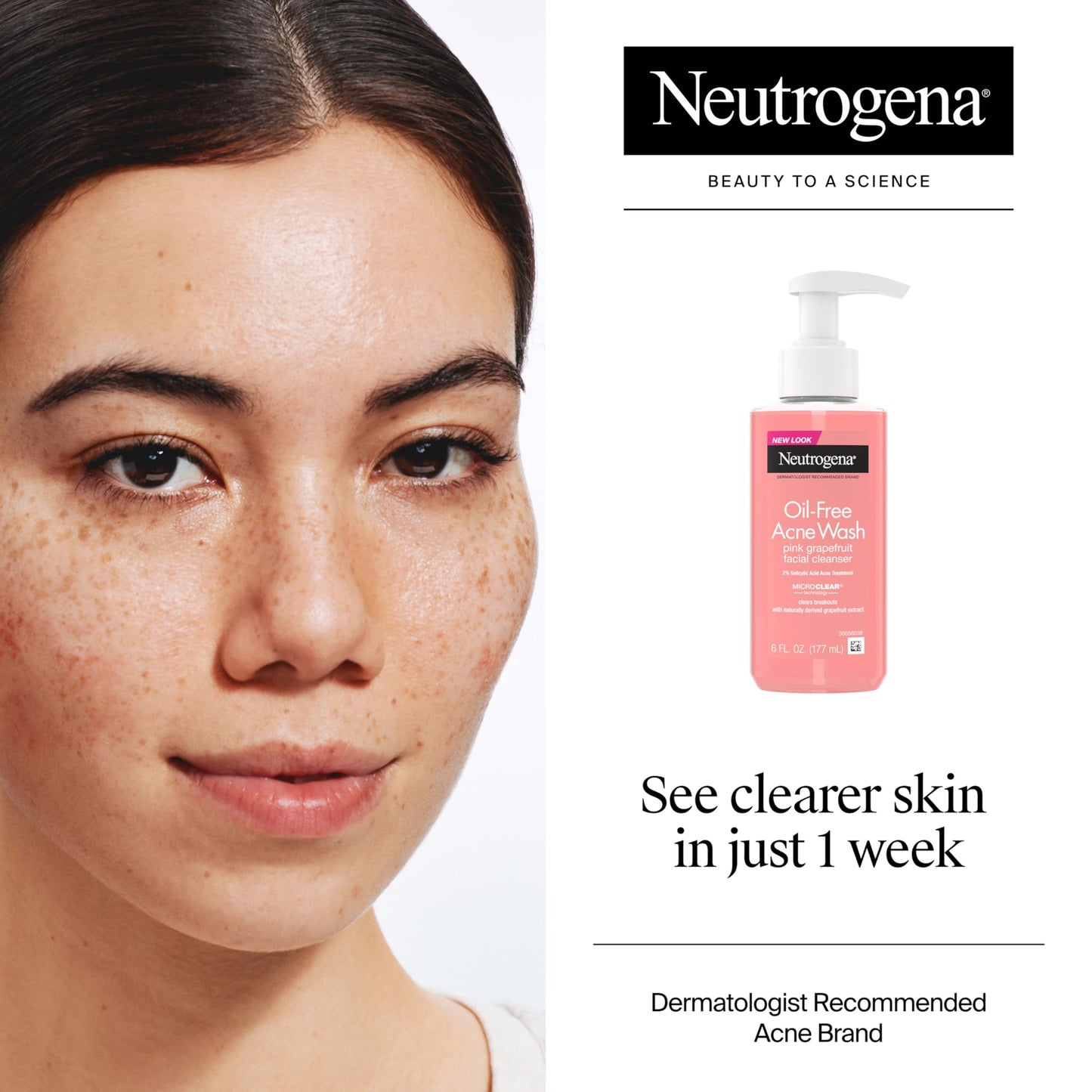 Neutrogena Oil-Free Pink Grapefruit Pore Cleansing Acne Wash and Daily Liquid Facial Cleanser with 2% Salicylic Acid Acne Medicine and Vitamin C, Twin Beauty & Personal Care Neutrogena
