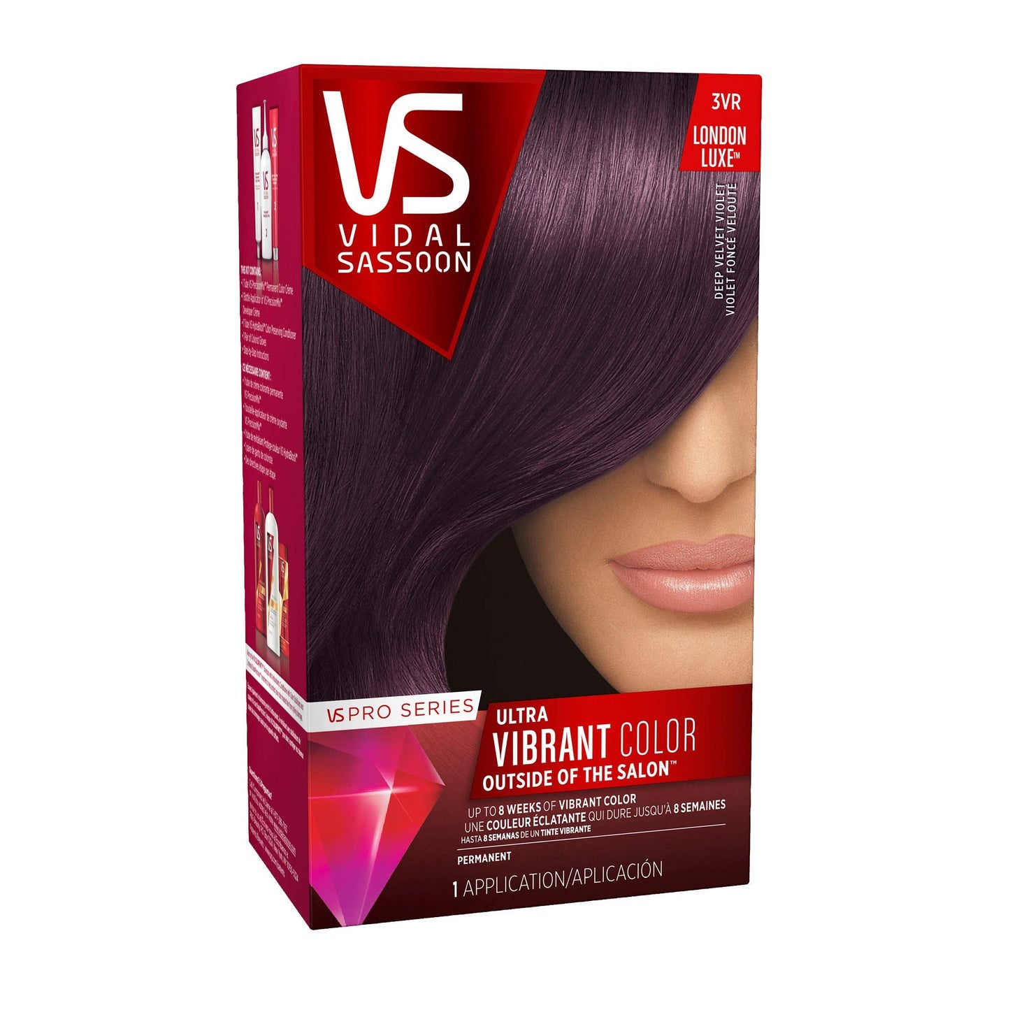 Vidal Sassoon Pro Series Permanent Hair Dye, 3VR Deep Velvet Violet Hair Color, 1 Count Beauty & Personal Care Vidal Sassoon