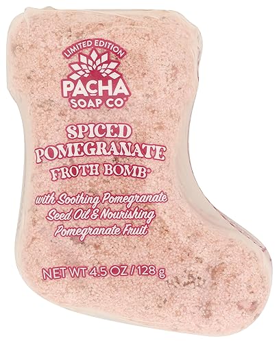 Pacha Soap Spiced Pomegranate Froth Bomb, 4.5 Oz Beauty & Personal Care Pacha Soap Co