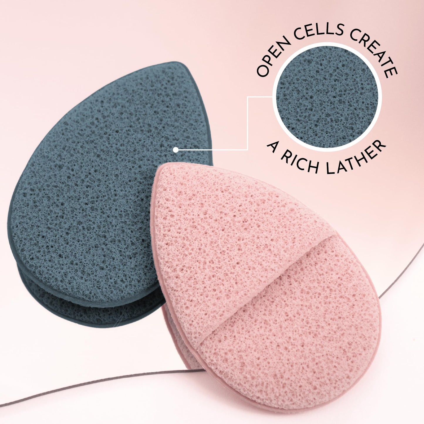 S&T INC. Face Scrubber Exfoliator, Facial Sponges for Face Wash, Reusable Makeup Remover Exfoliating Pads, Blue and Pink, 2.6 in. x 3.9 in., 2 Pack Beauty & Personal Care S&T INC.