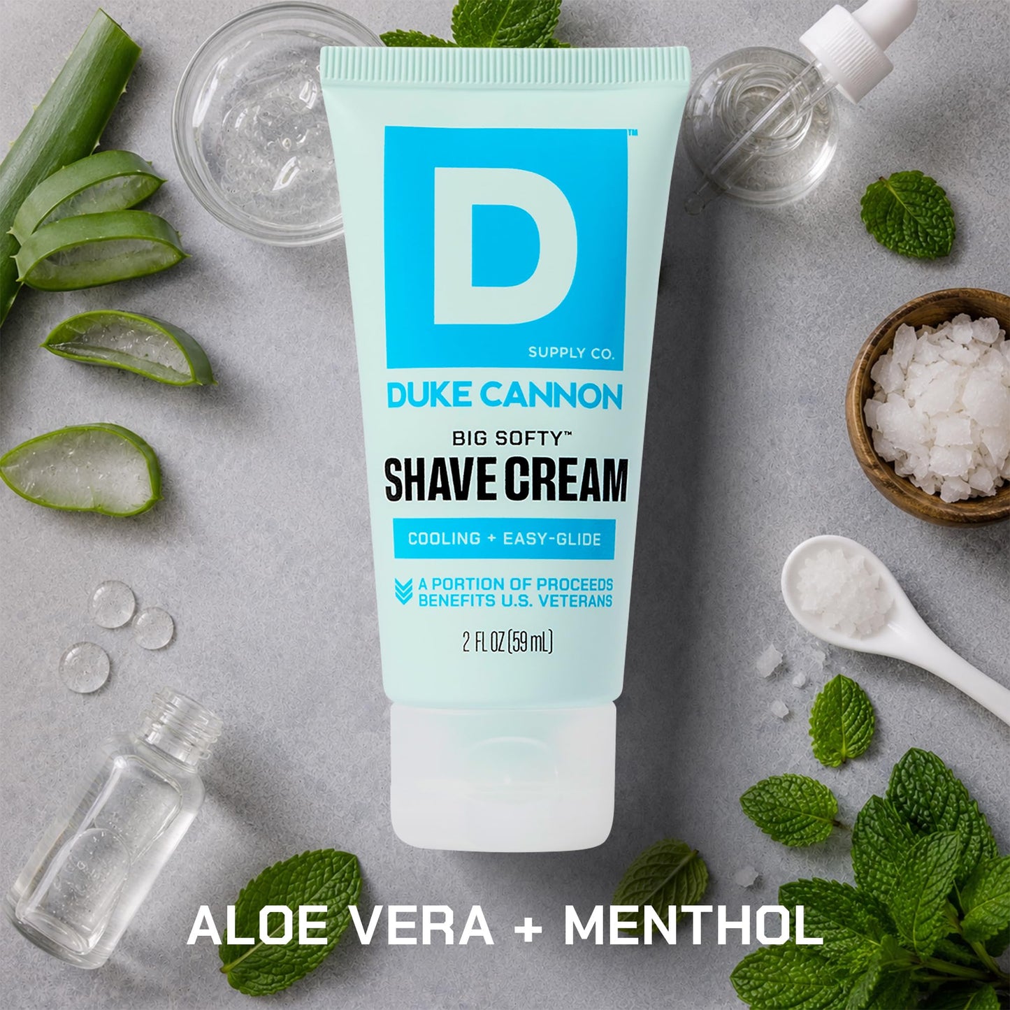 Duke Cannon Supply Co. Big Softy Shave Cream for Men - 2 fl oz - Travel Size - Cooling, Easy-Glide Shave Cream - Made with Aloe Vera & Menthol Beauty and Personal Care Duke Cannon Supply Co.