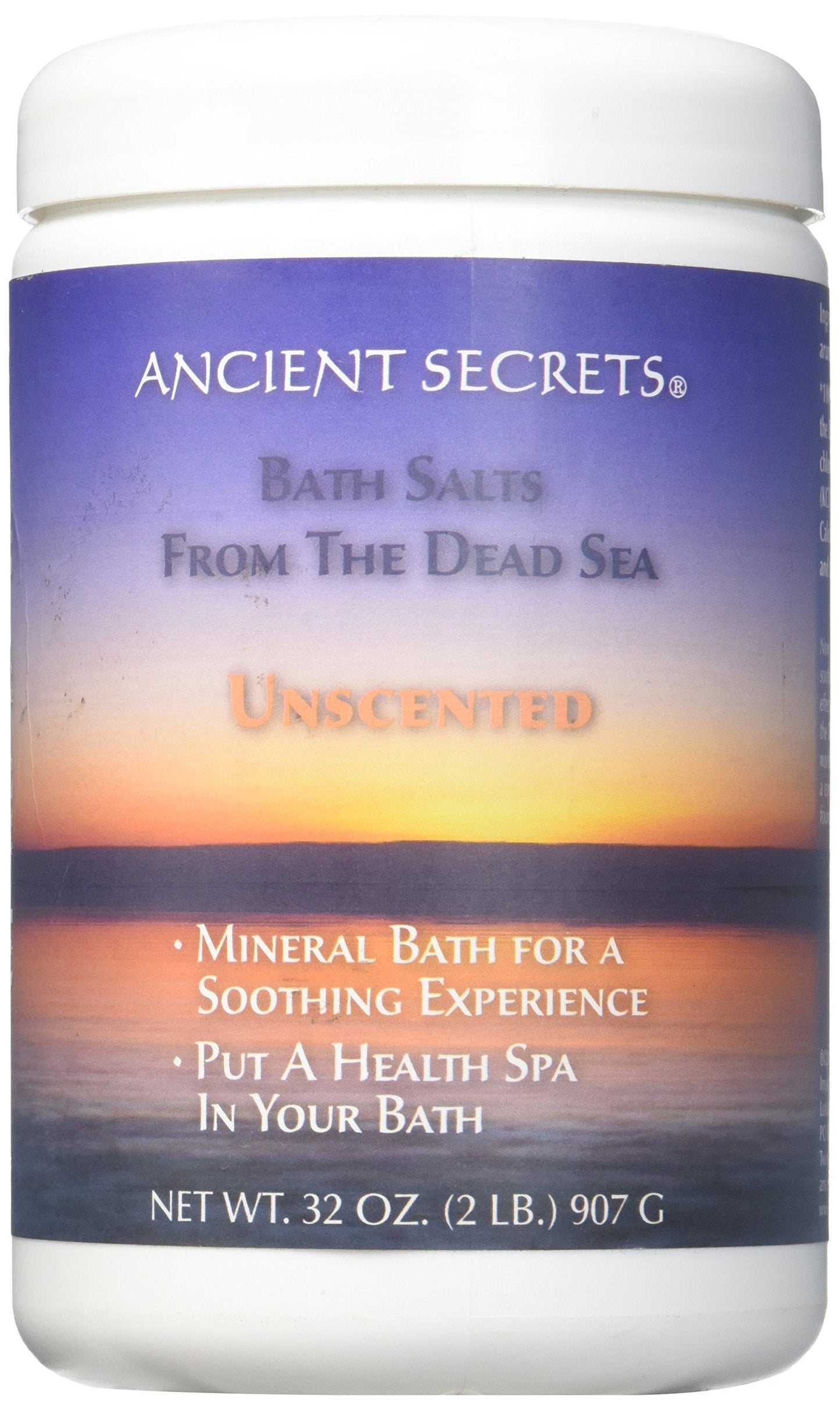 Dead Sea Bath Salts Unscented Ancient Secrets 2 lbs Bath Salt Beauty and Personal Care ANCIENT SECRETS