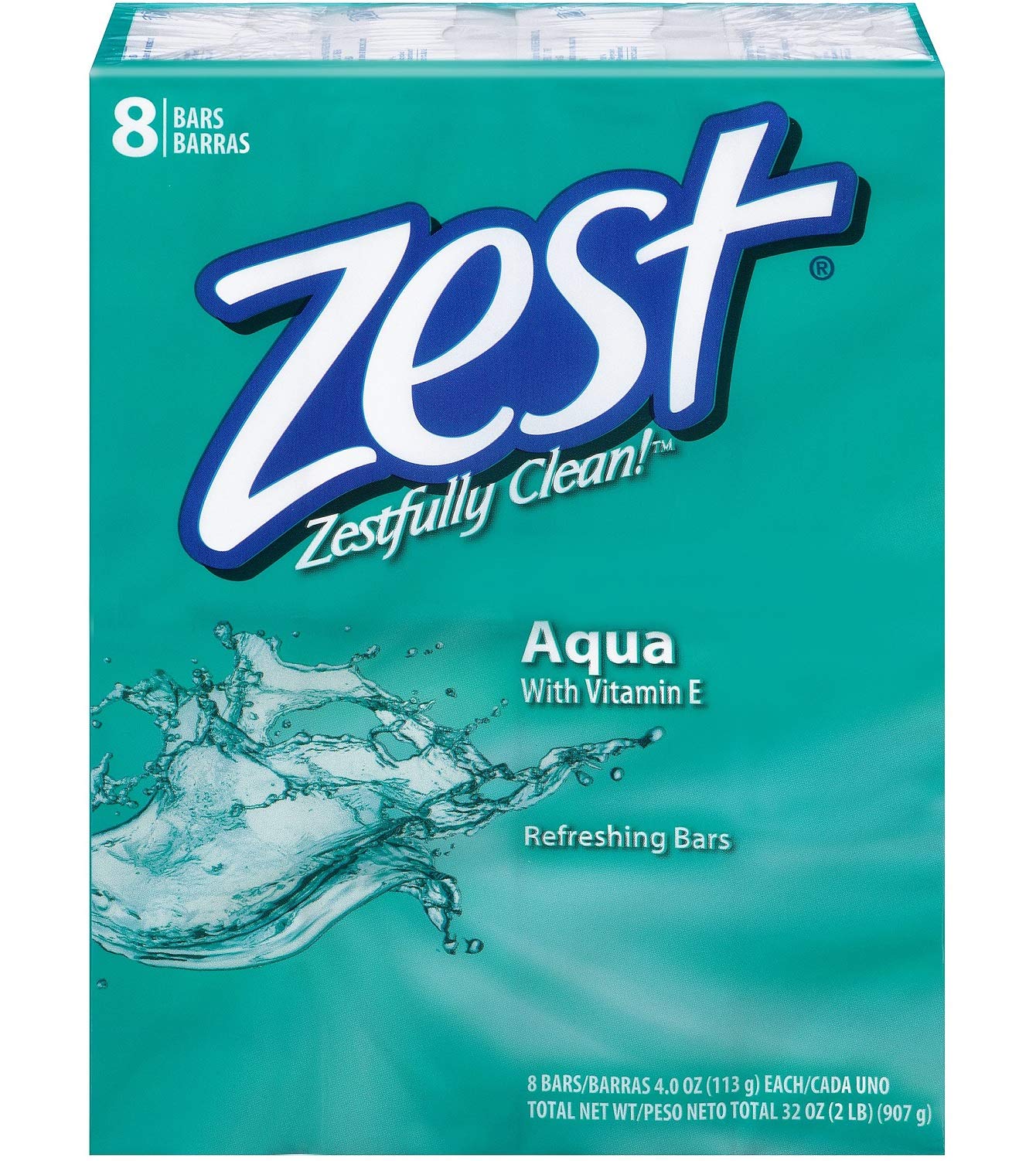 Zest Bath Bars Soap 4oz 8ct Aqua 2-Pack Beauty & Personal Care Zest