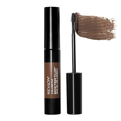 Revlon ColorStay Brow Fiber Filler, Longwearing & Volumizing Waterproof Eyebrow Gel, 303 Medium Brown, 0.23 fl. oz. Beauty & Personal Care REVLON