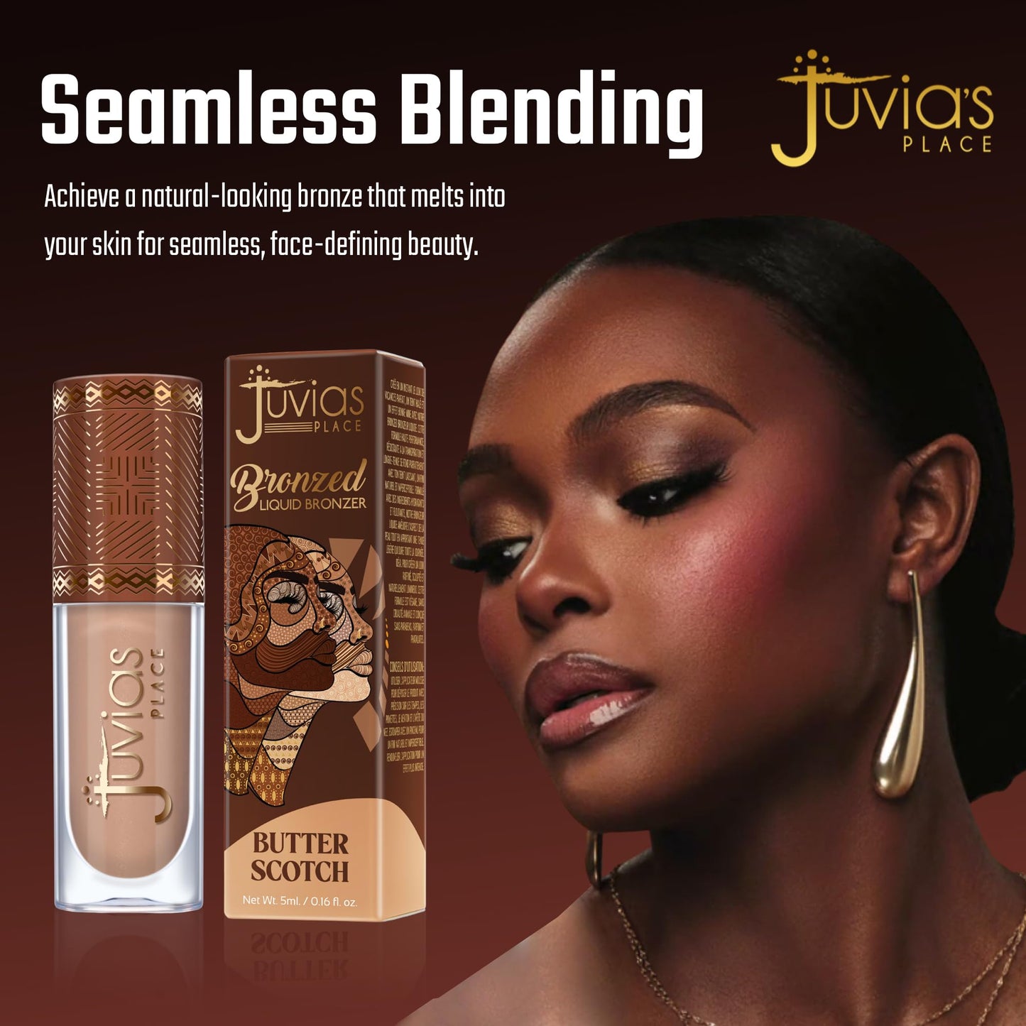 Juvia’s Place Bronzed Liquid Bronzer - Butterscotch - Liquid Bronzer for Face with Silky Blendable Texture - Buildable Coverage for Natural Contour Beauty & Personal Care Juvia's Place