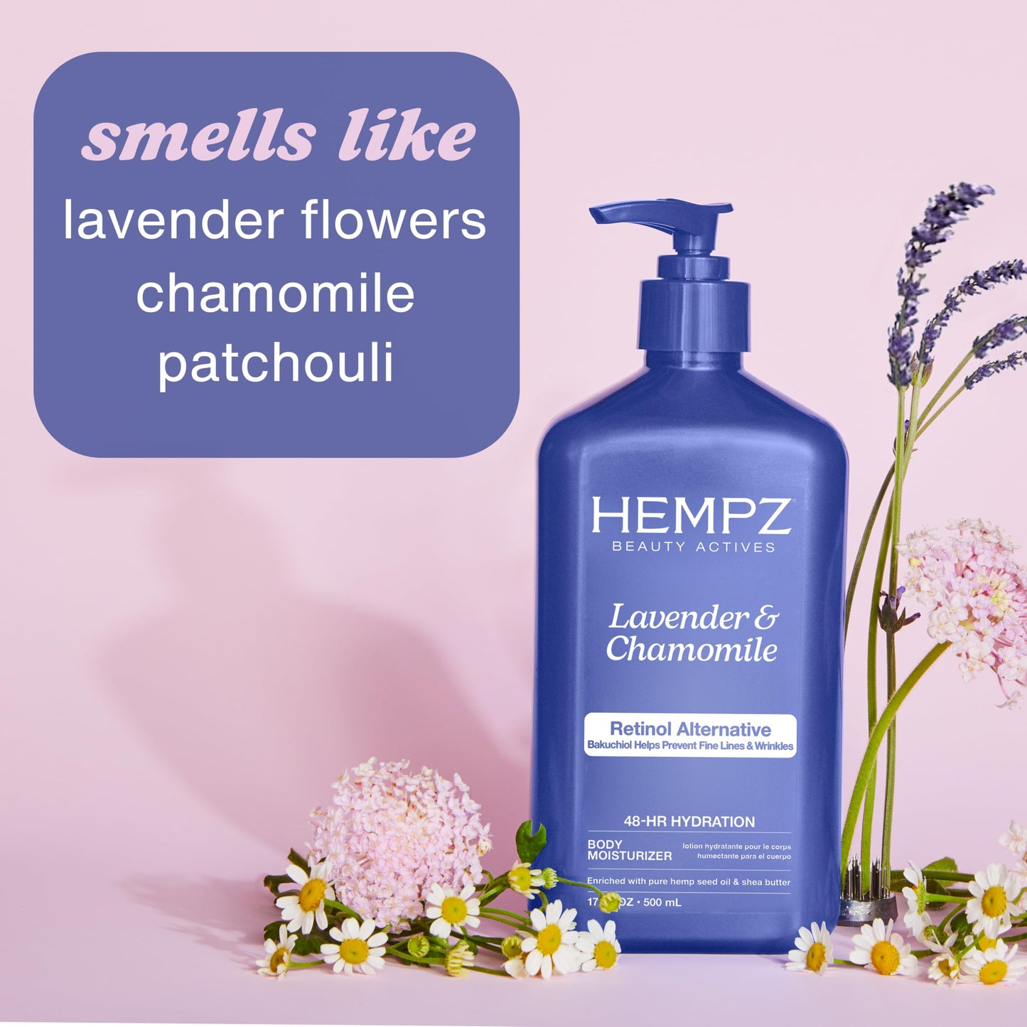 Hempz Body Lotion - Lavender & Chamomile Herbal Limited Edition Daily Moisturizing Cream, Shea Butter, Aloe, Lavender Extract Body Moisturizer - Skin Beauty & Personal Care Hempz