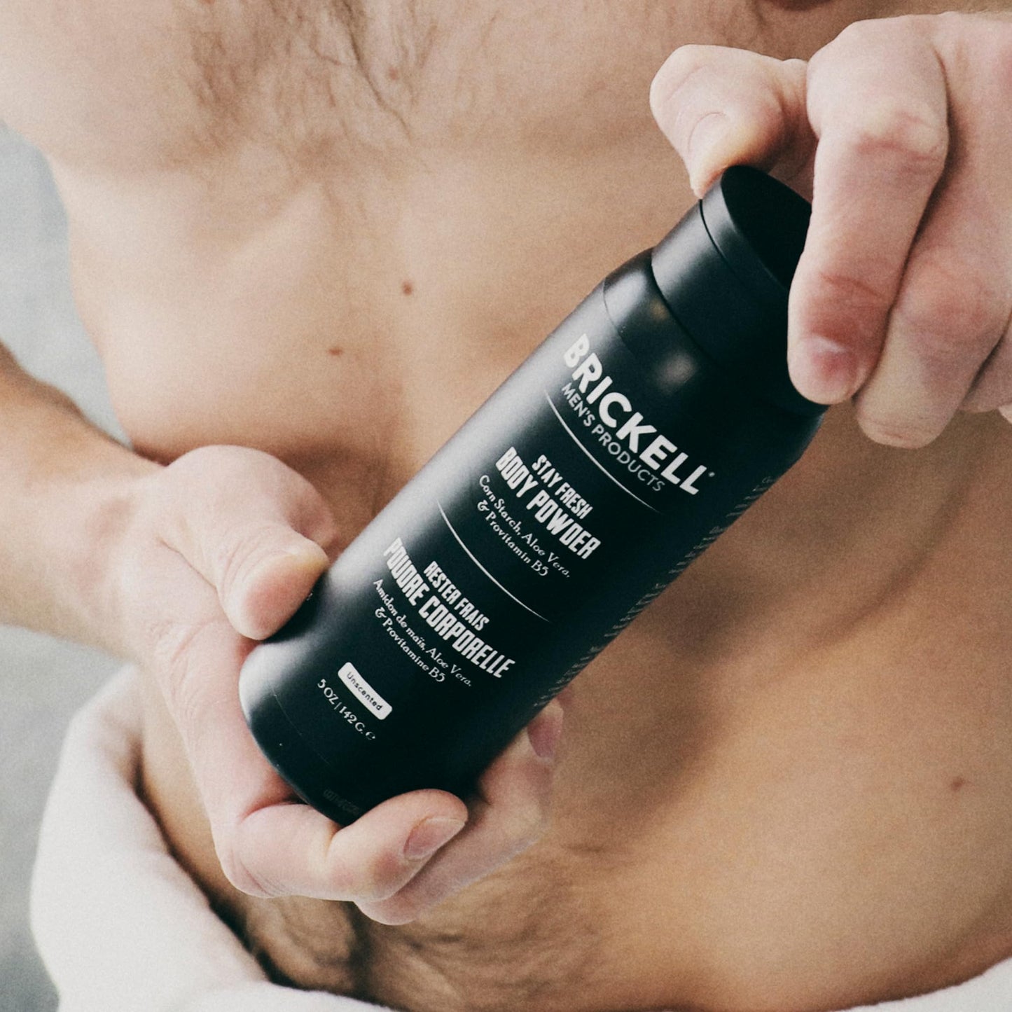 Brickell Men's Products Stay Fresh Body Powder for Men, Natural and Organic Talc-Free, Absorbs Sweat, Keeps Skin Dry, Scented, 5 oz Beauty & Personal Care Brickell Men's Products