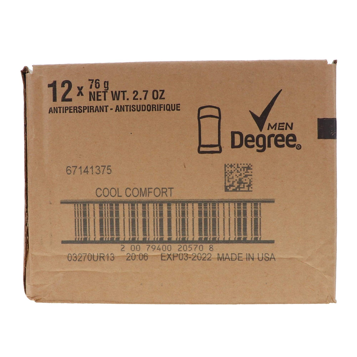 Degree Men Anti-perspirant, Cool Comfort 2.7 Oz (Pack of 12) Beauty and Personal Care Degree