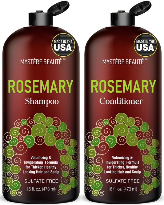 Rosemary Shampoo and Conditioner for Hair Growth, Sulfate Free Organic Rosemary Oil Shampoo De Romero Para Crecimiento, Promotes Hair Growth & Scalp Beauty & Personal Care MYSTÉRE BEAUTÉ
