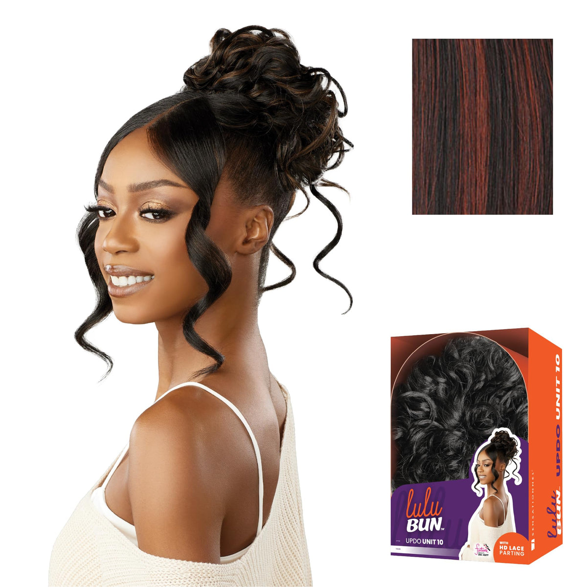 Sensationnel Lulu Bun Updo Hairextensions-Unit 10,F1B/350