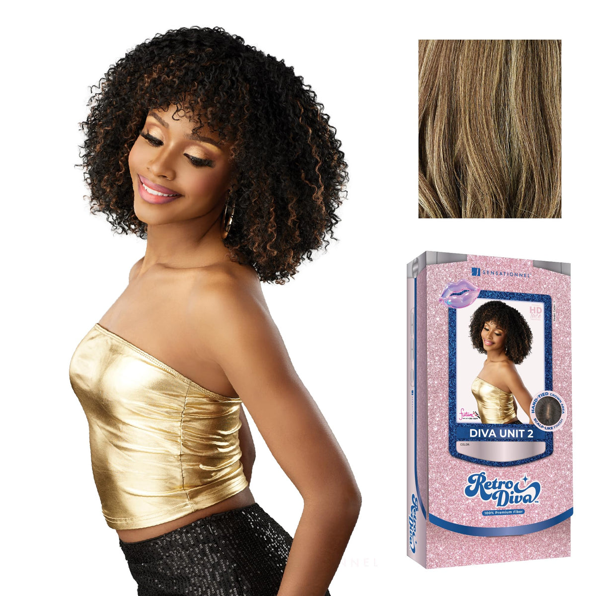 Sensationnel Glamora Lace Crown Wig-Retro Diva Unit 2, FROSTEDVANILLA