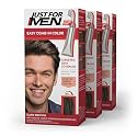 Just For Men Easy Comb-In Color Mens Hair Dye, Easy No Mix Application with Comb Applicator - Dark Brown, A-45, Pack of 3 Beauty & Personal Care Just for Men