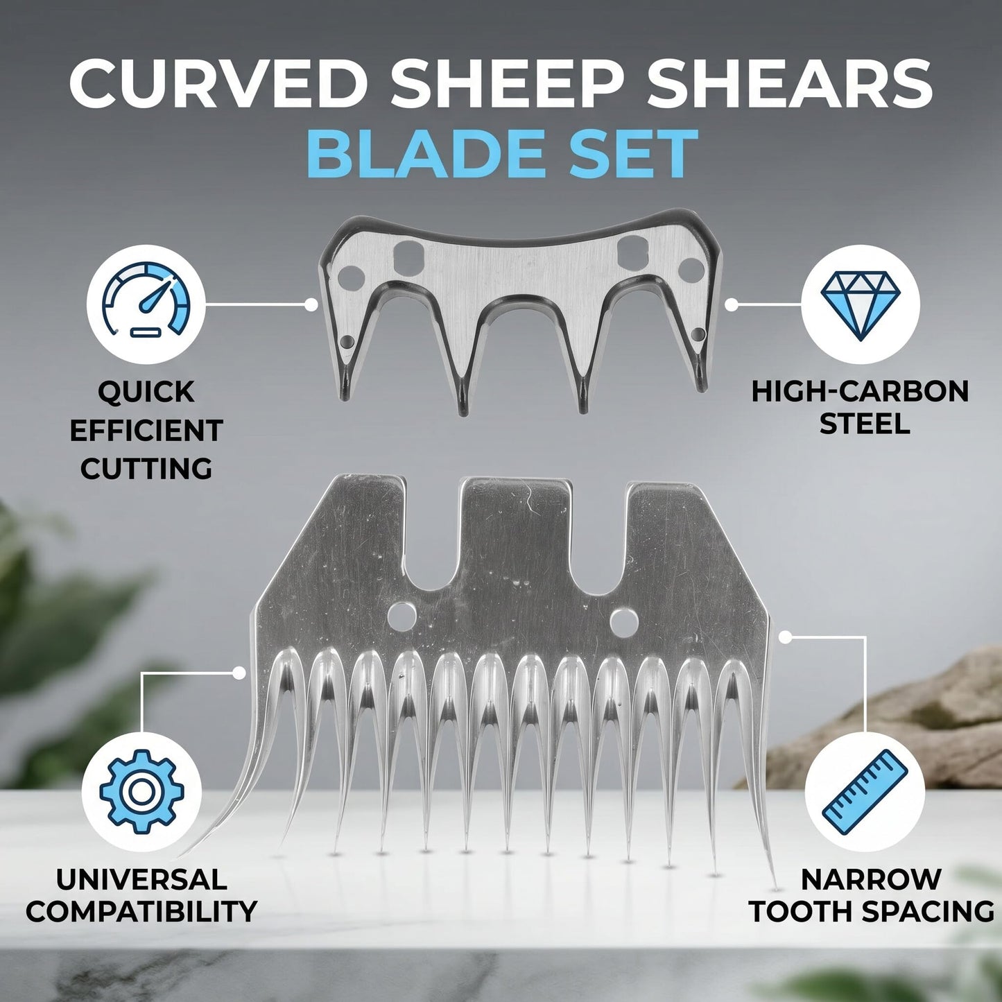 Sheep Shears Blade Curved 13 Teeth Wool Clipper Comb Cutter for Skilled Farmers Trimming Thin Wool 7mm Spacing Beauty and Personal Care Fafeicy