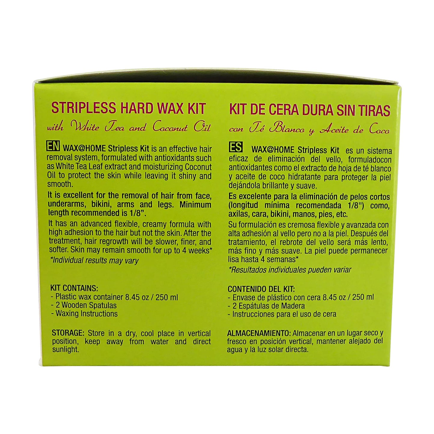 Waxness Microwave Stripless Hard Wax Kit 8.45 oz (250 ml) - White Tea Cream Wax with Coconut Oil, No Strips Needed, Easy At-Home Hair Removal - Made Beauty and Personal Care Waxness