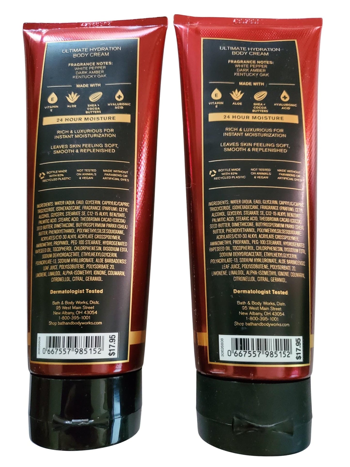 Bath & Body Works Men's Bourbon Ultimate Hydration Body Cream 8 Ounces Pack of 2 Beauty & Personal Care Bath & Body Works