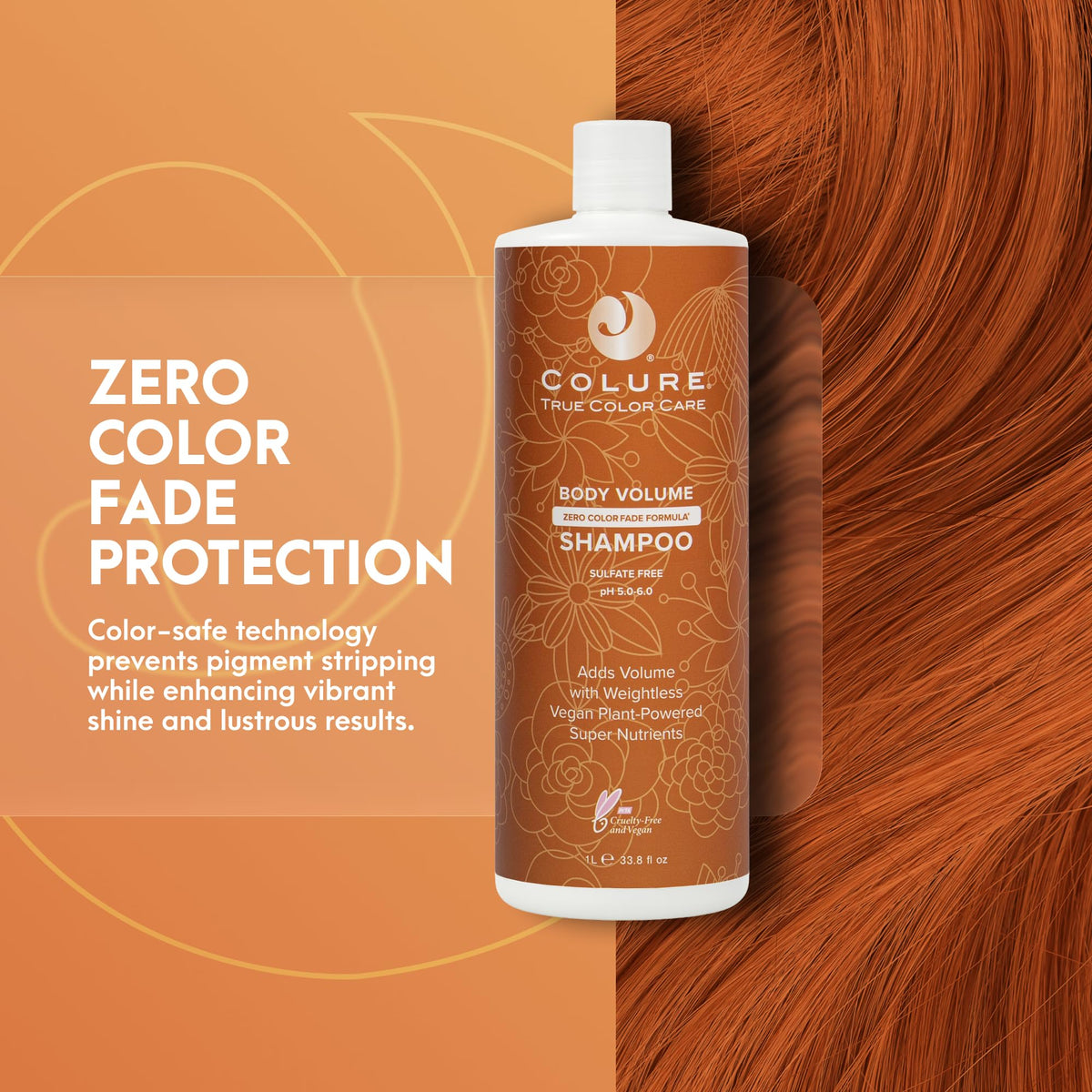 COLURE Body Volume Shampoo, 33 Fl Oz - Volumizing Hair Wash for Fine Thinning Hair, Weightless Sulfate-Free Cleanser