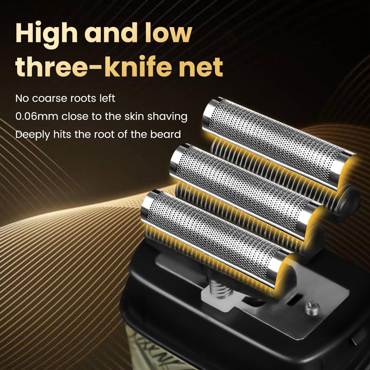 Foil Shavers for Men, Electric Razor with Triple Blades, LED Display, Cordless Rechargeable Shavers for Men, Men's Foil Shaver for Close Shave, Dry Beauty and Personal Care LCMWB