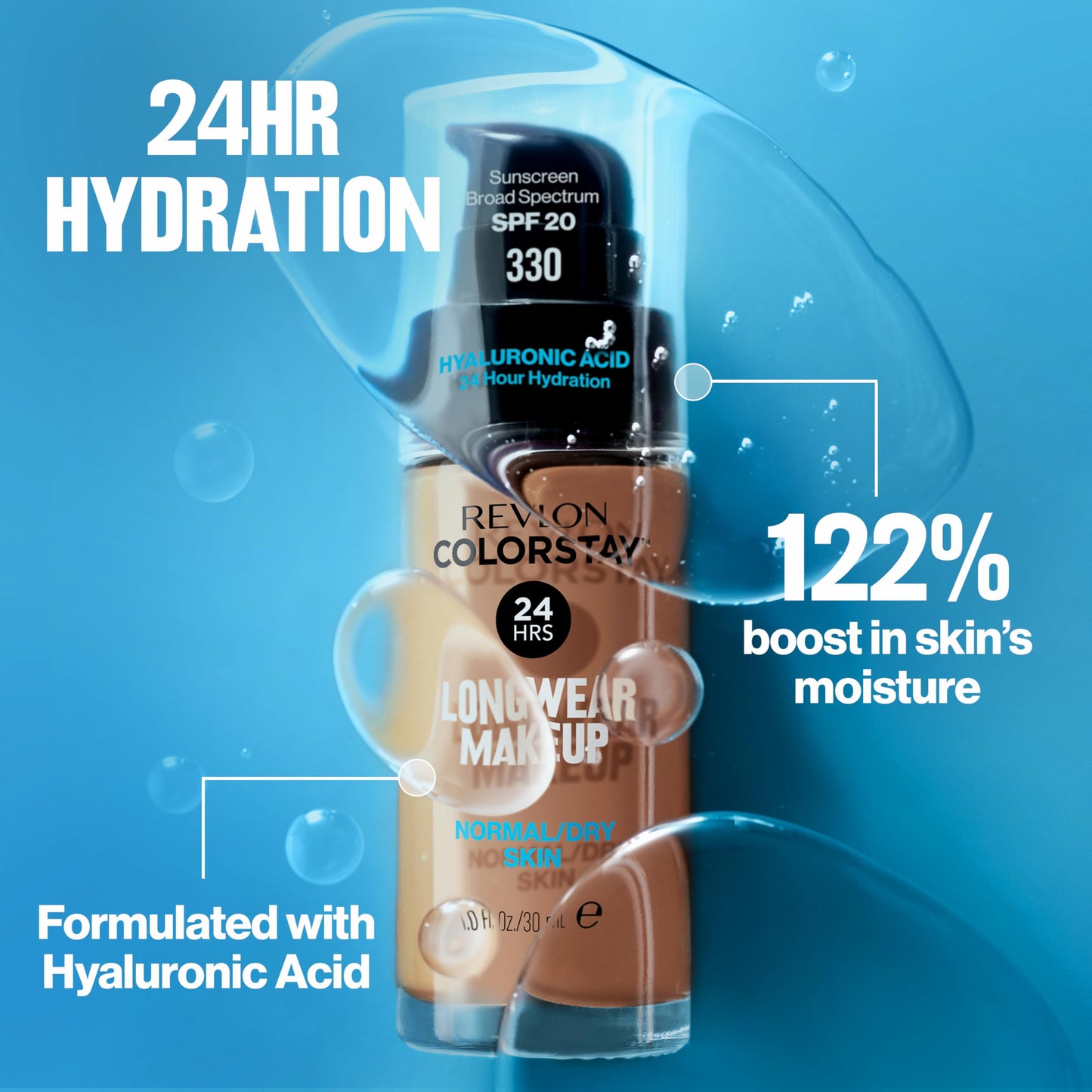Revlon Liquid Foundation, ColorStay Face Makeup for Normal & Dry Skin, SPF 20, Longwear Medium-Full Coverage with Natural Finish, 295 Dune, 1 Fl Oz Beauty & Personal Care REVLON