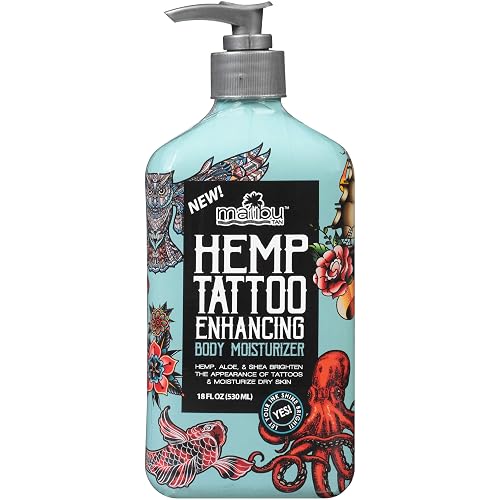 Malibu Tan Hemp Tattoo Enhancing Body Moisturizer, 18 fl. oz. (Pack of 2) Beauty & Personal Care Malibu Tan