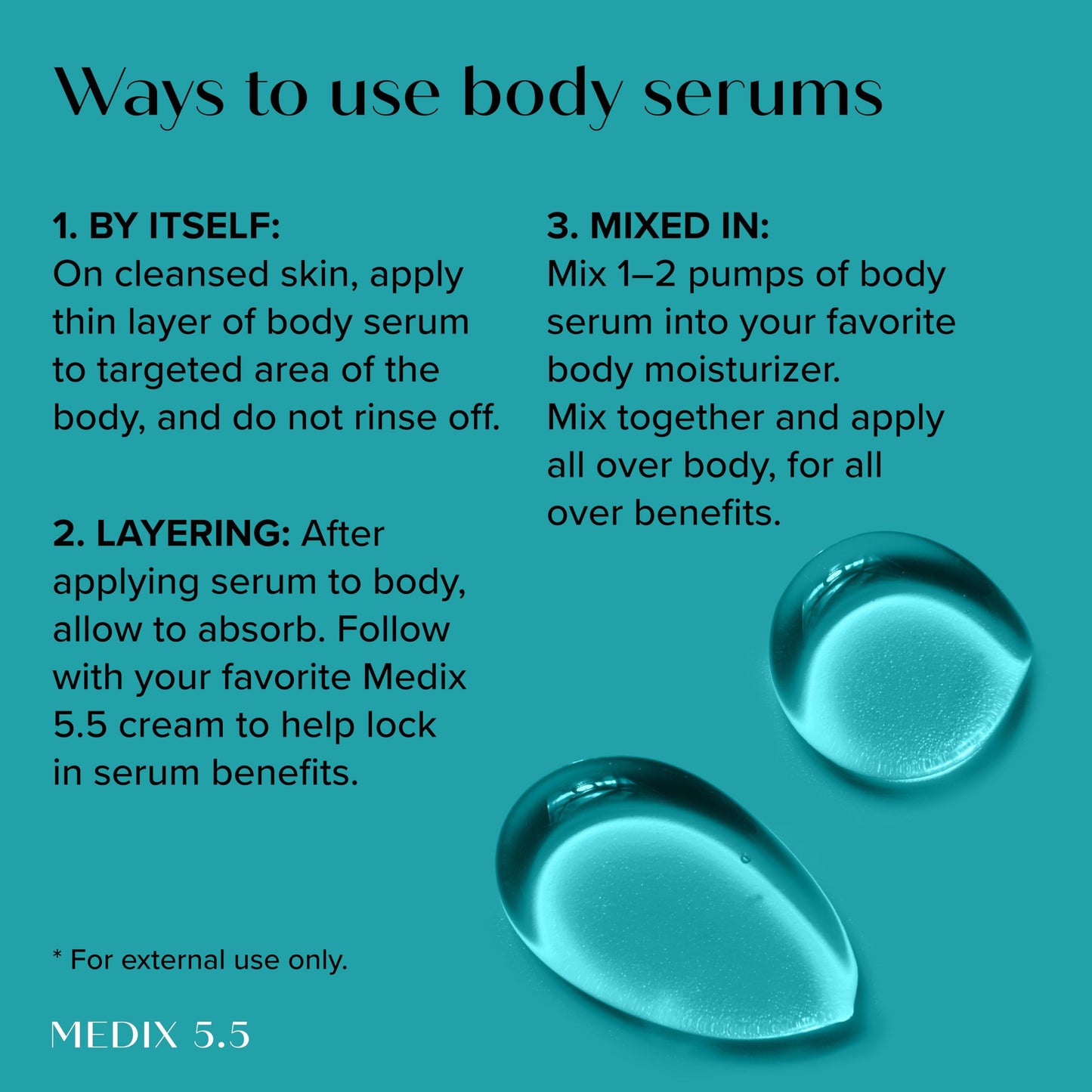 Medix 5.5 20% Glycolic Acid Booster + Exfoliating Body Wash Cleanser Skin Care 2 Piece Set | AHA Exfoliant Cleanser+ Body Serum Beauty & Personal Care Medix 5.5