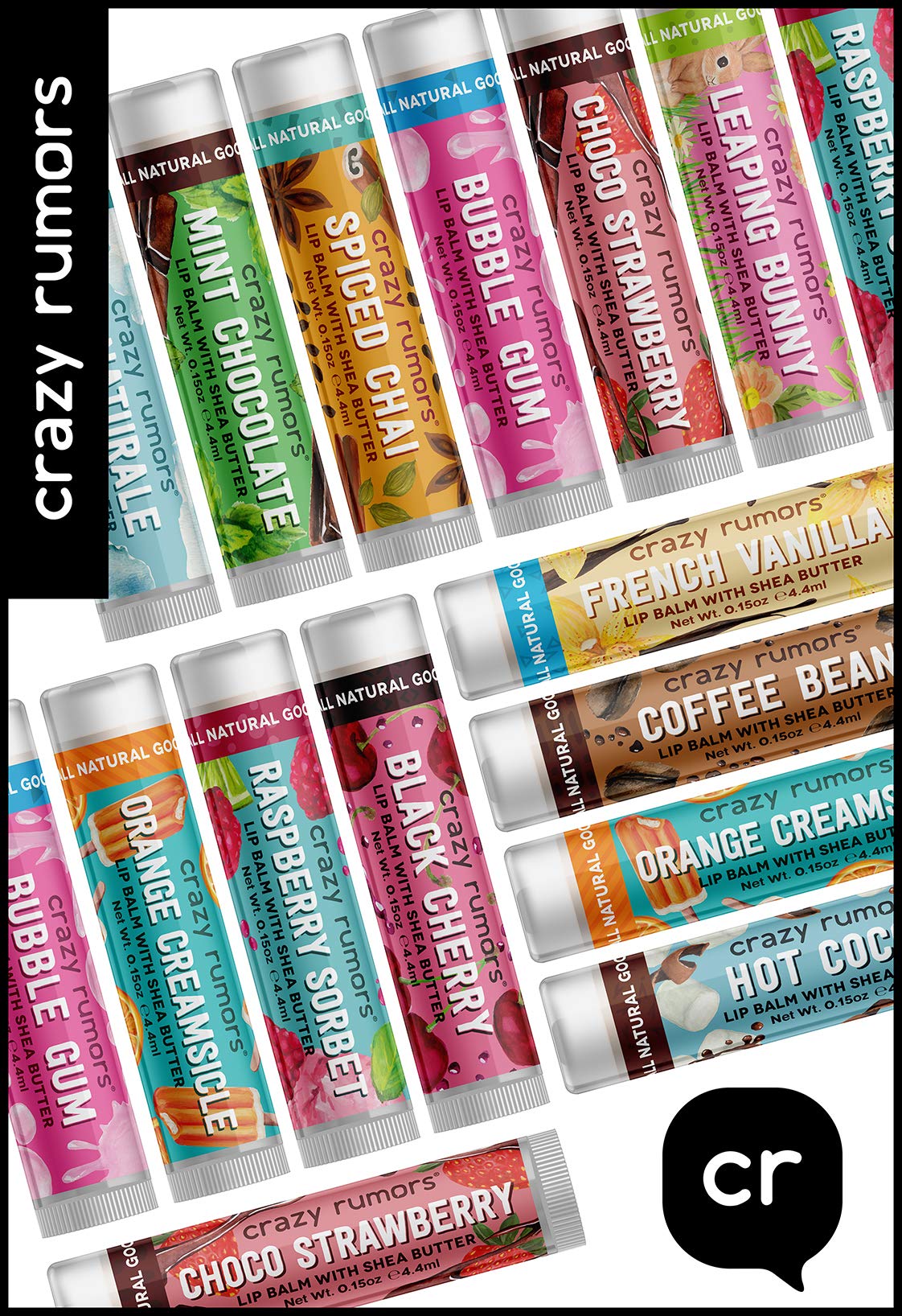 Crazy Rumors Gingerbread Lip Balm. 100% Natural, Vegan, Plant-Based, Made in USA (1-Pack) Beauty & Personal Care Crazy Rumors
