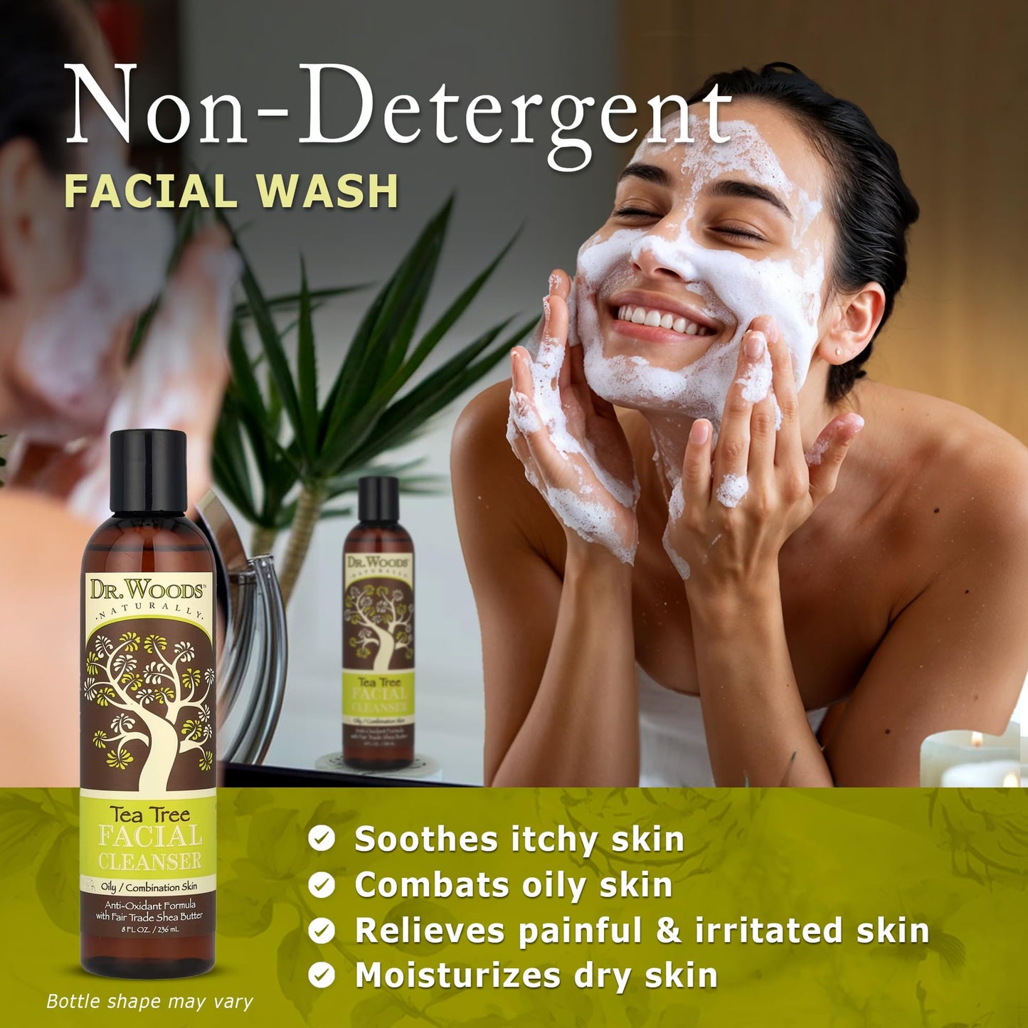 Dr. Woods Tea Tree Liquid Facial Cleanser - Made with Organic Shea Butter, Natural Tea Tree Oil Face Wash for Men and Women, Paraben, Phthalate Beauty & Personal Care Dr. Woods