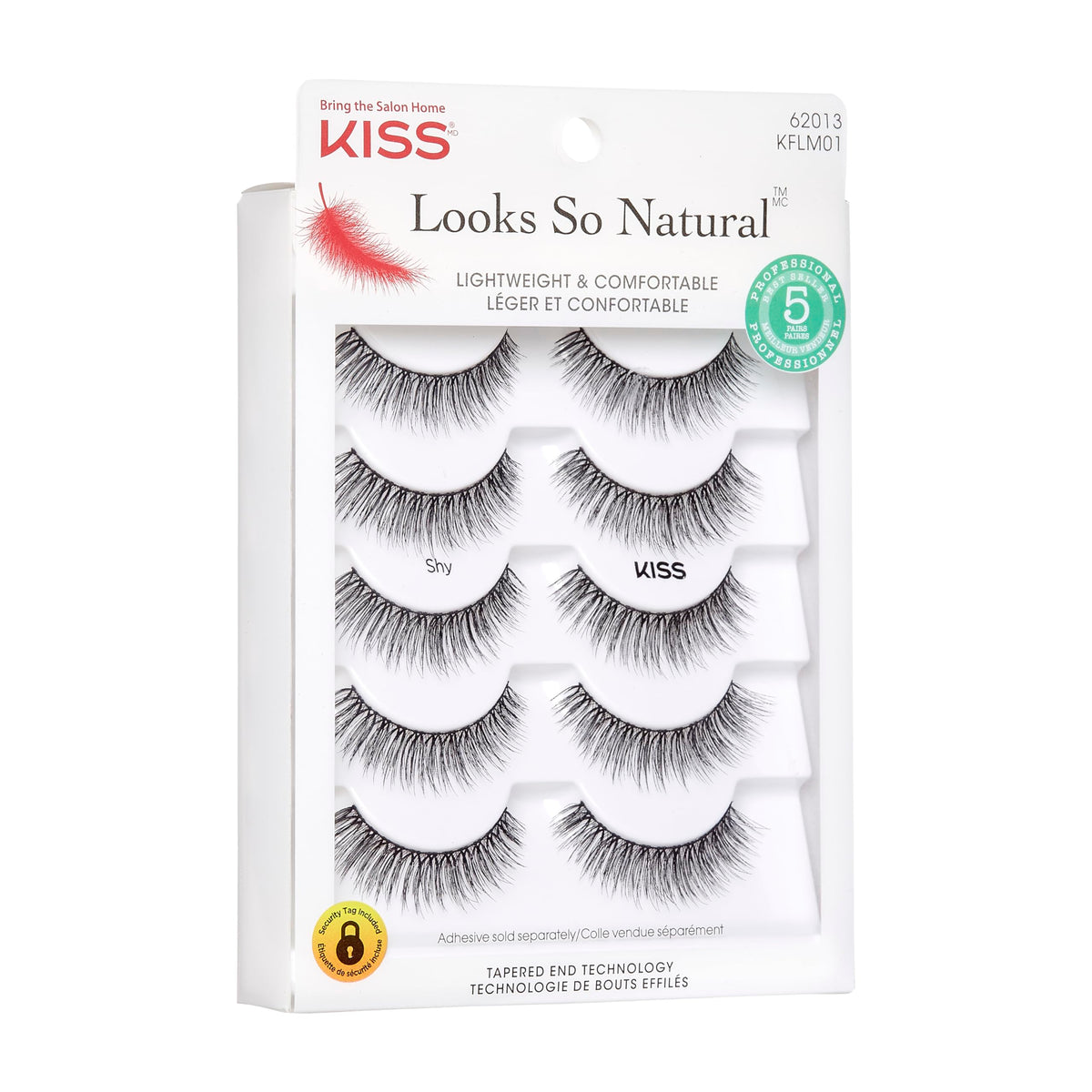 KISS Looks So Natural, False Eyelashes, 'Shy', 12mm, Includes 5 Pairs Of Lashes, Easy to Apply, Reusable Lash Clusters Beauty & Personal Care KISS