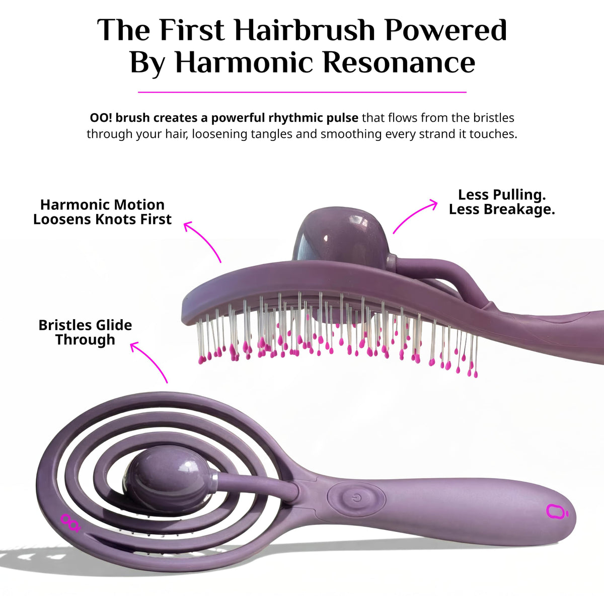 OO!brush Detangling Hair Brush, Wet & Dry, For All Hair Types