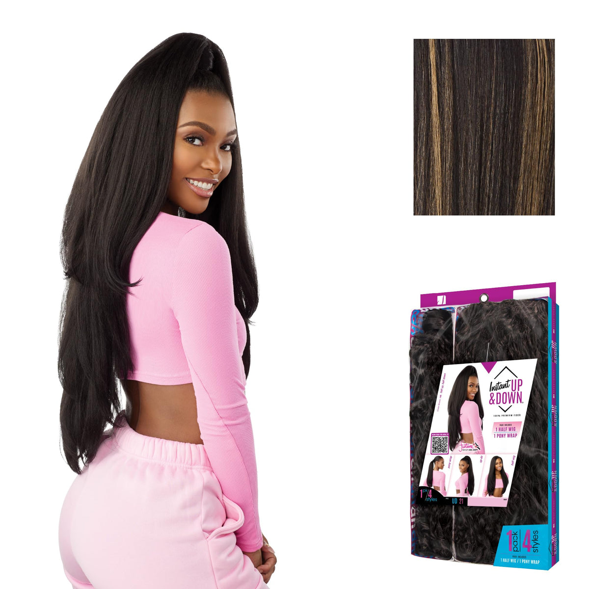 Sensationnel Instant Updown Halfwig Pony-Iud 21, BALAYAGEGOLD