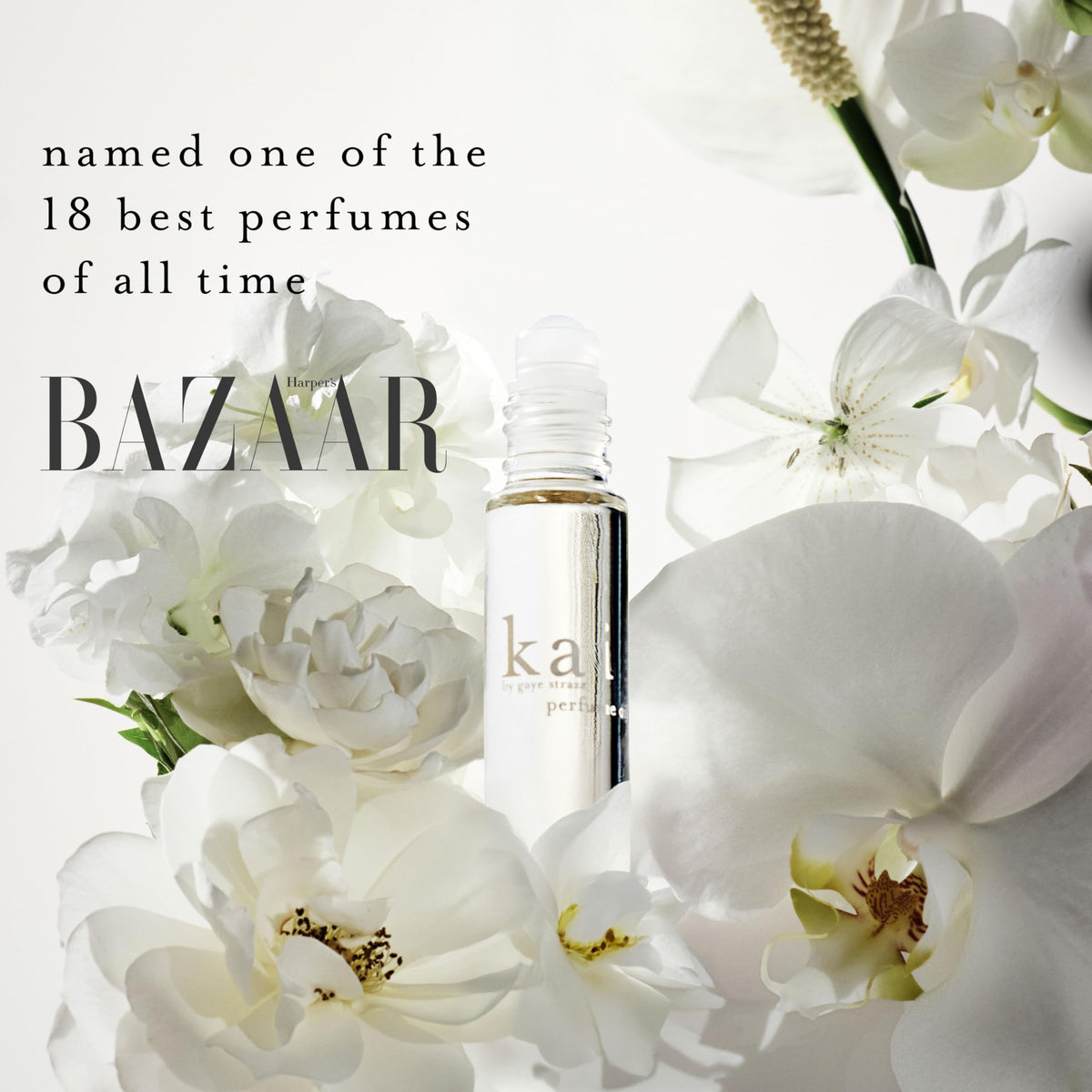 kai perfume oil - a fresh, beautiful, light gardenia scent wrapped in white exotics, 1/8 oz perfume roll-on | long lasting, serene, vegan, clean Beauty & Personal Care kai