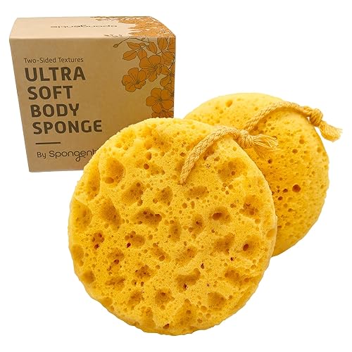 Spongentle Loofah Sponge for Shower and Bathing, Bath Sponge with Dual Texture, Shower Pouf for Gentle and Deep Exfoliation, Large Size Body Scrubber Beauty & Personal Care Sunlite Sports