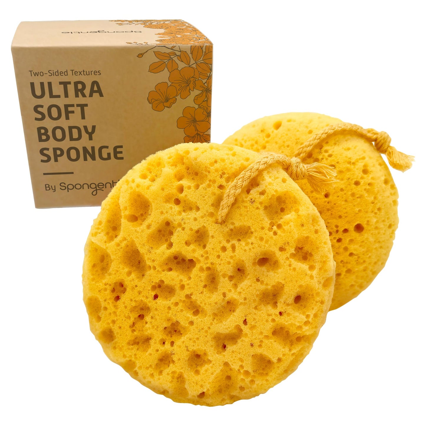 Spongentle Loofah Sponge for Shower and Bathing, Bath Sponge with Dual Texture, Shower Pouf for Gentle and Deep Exfoliation, Large Size Body Scrubber Beauty & Personal Care Sunlite Sports