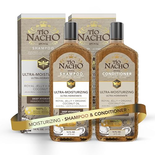 Tio Nacho Ultra-Moisturizing Frizz Control Shampoo and Conditioner Set with Organic Coconut Oil and Royal Jelly for Deep Hydration, Anti-hair loss Beauty & Personal Care Tio Nacho