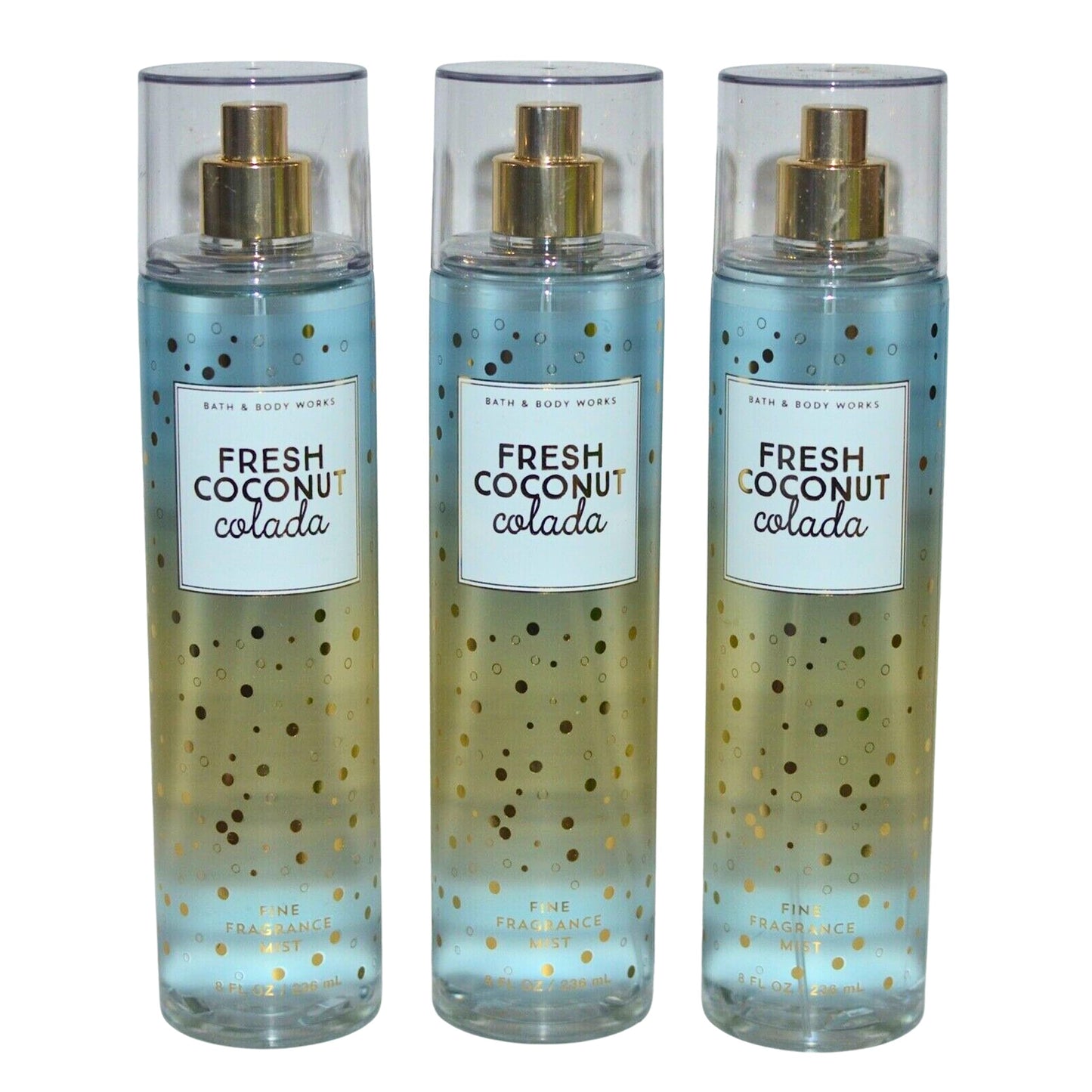 Bath & Body Works Fragrance Mist 3-Pack 8oz Each (Fresh Coconut Colada) Beauty & Personal Care Bath & Body Works