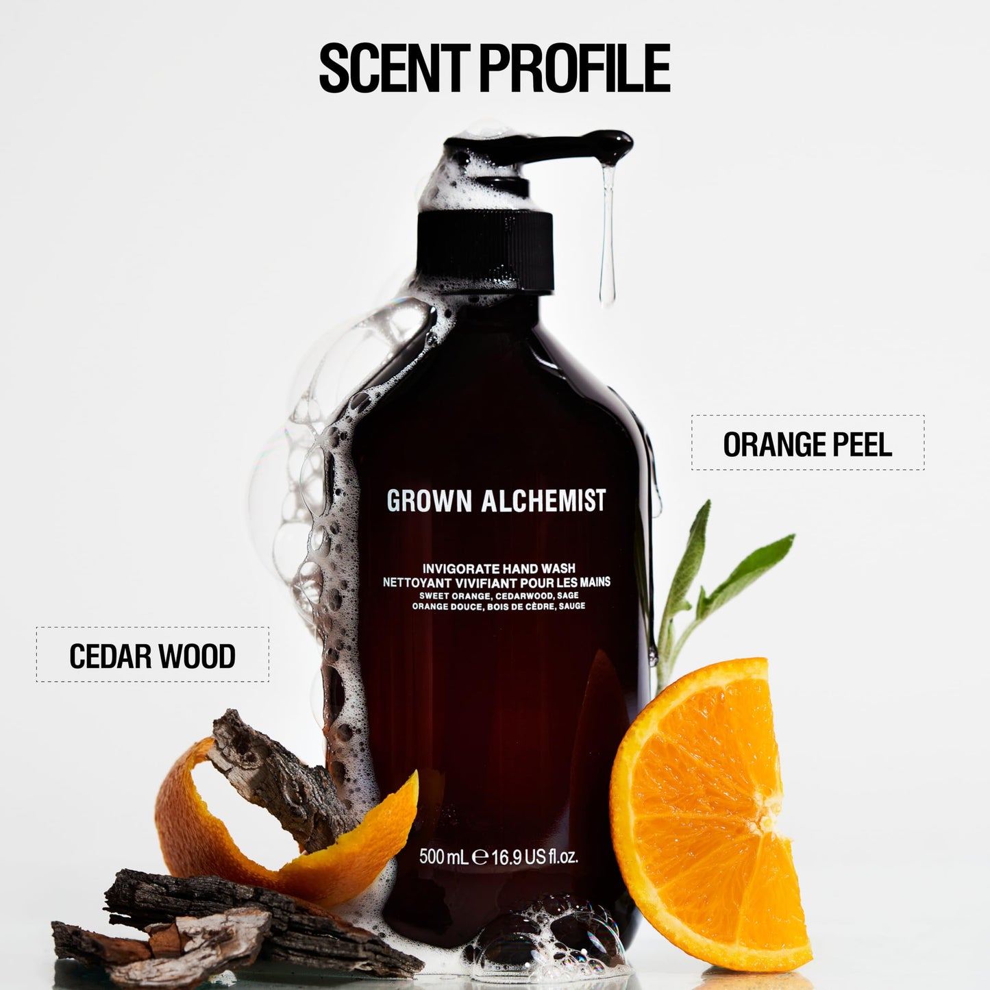 Grown Alchemist Invigorate Hand Wash - Liquid Hand Soap with Aloe, Sweet Orange, Cedarwood & Sage - Gentle, Moisturizing Kitchen & Bathroom Soap Beauty and Personal Care Grown Alchemist