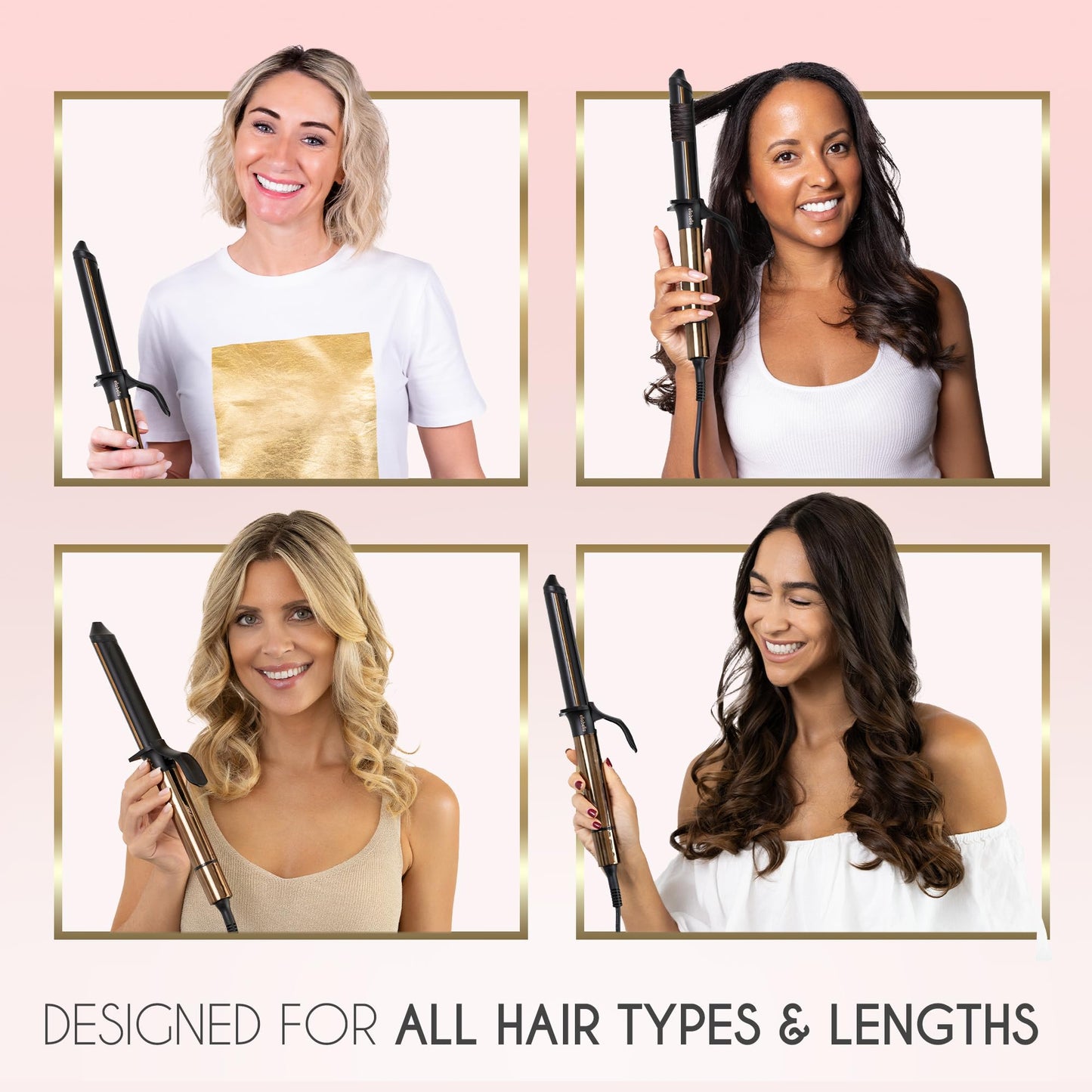 ELLA BELLA® Curling Iron 1 Inch • Professional Hair Curler • Curling Wand • Ceramic Curling Irons • Transform Your Look in Seconds • Suitable for All Beauty and Personal Care ELLA BELLA