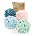 Spongentle Premium Deep Cleansing Loofah Sponge for Radiant Skin, Pack of 4, Bath and Shower, Exfoliating Body Scrubber, Beautiful Colors for Women Beauty & Personal Care Sunlite Sports