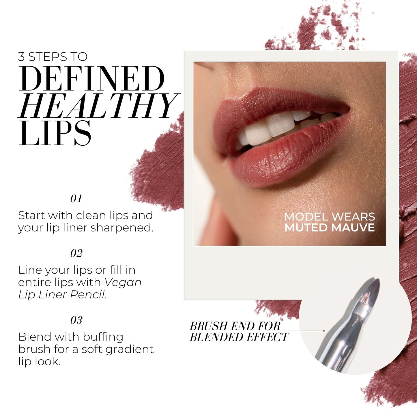 FITGLOW Beauty Vegan Lip Liner Pencil Trio | Hydrating Plumping Lip Liner Kit with Blending Brush | Smudge-Proof Lip Perfector | Define & Sculpt | Beauty & Personal Care FITGLOW