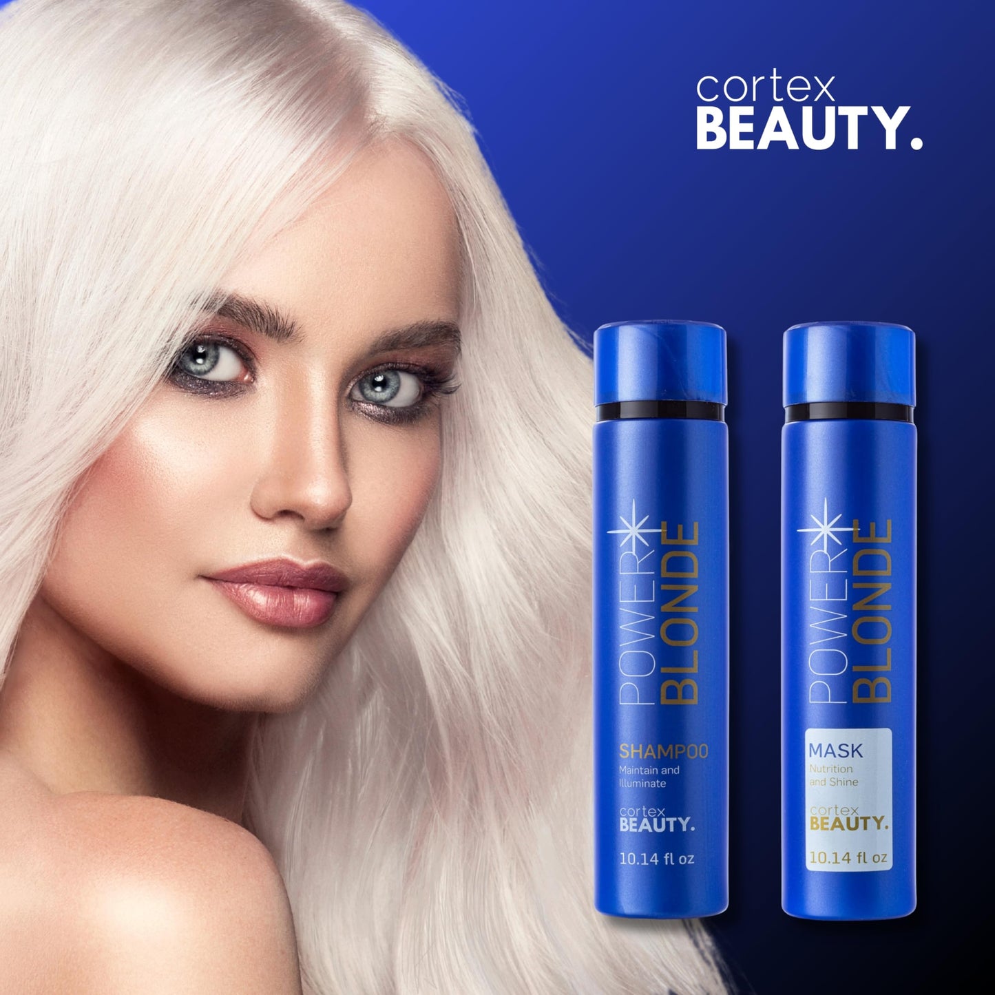 Cortex Beauty Power Blonde | Blonde Perfecting Shampoo & Mask Bundle | 10.14oz Beauty & Personal Care Cortex International