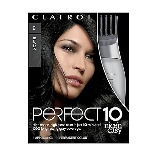 Clairol Nice'n Easy Perfect 10 Permanent Hair Dye, 2 Black Hair Color, Pack of 1 Beauty & Personal Care Clairol