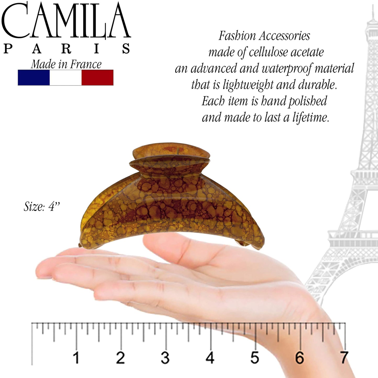 Camila Paris MP925 French Hair Clip for Women Thick Hair for Long Curly Wavy Hair, Girls Hair Claw Clips Jaw, Durable Styling Big Claw Clip for Thick Beauty & Personal Care Camila