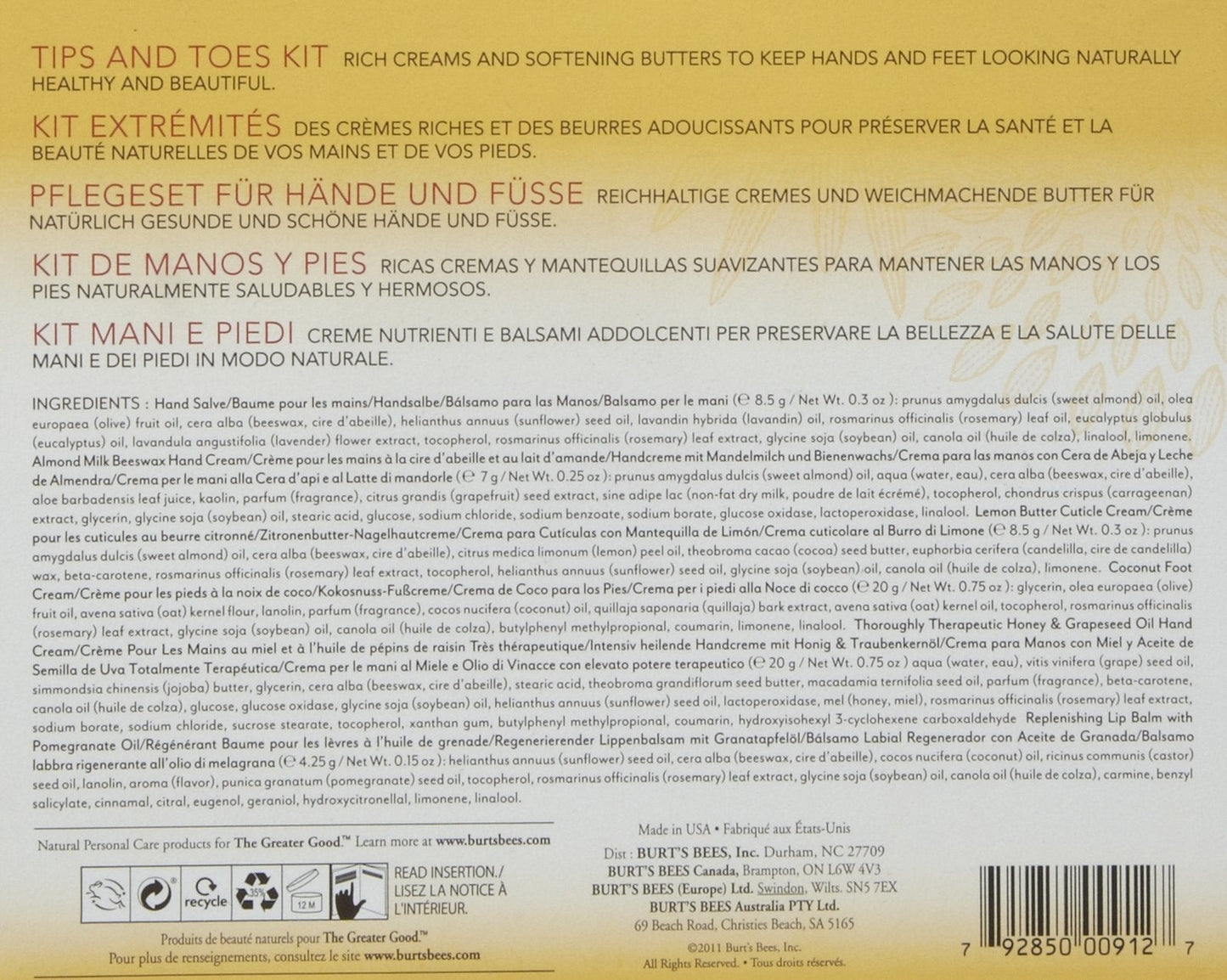 Burt's Bees Tips and Toes Kit - 6 ct - 2 pk Beauty & Personal Care Burt's Bees