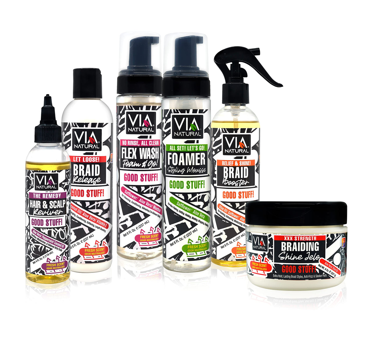 Via Natural Freestyle Foamer Styling Mousse Beauty & Personal Care Via Natural