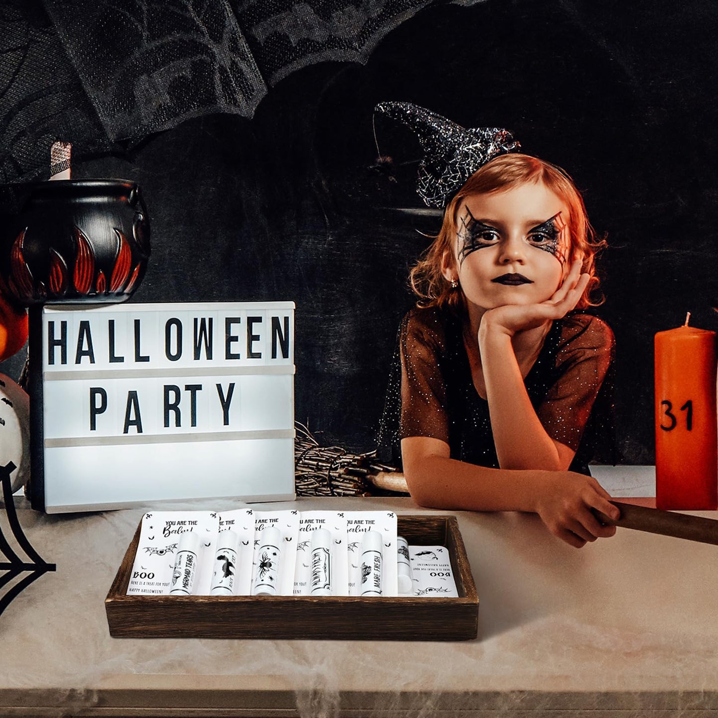 Sacubee 30 Pcs Halloween Party Favors Bulk Skull Lip Balms Gifts Vintage Spooky Halloween Party Gifts Appreciation Goodies Stuffers Small Thank You Beauty and Personal Care Sacubee